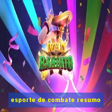 esporte de combate resumo